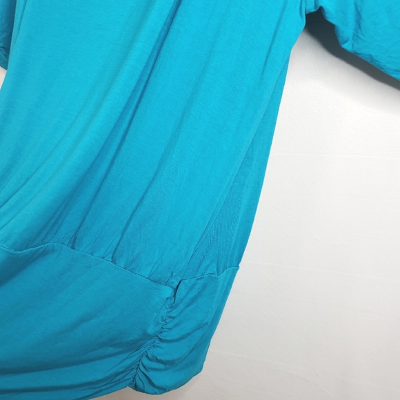 Lane Bryant Top Banded Waist Turquoise Women's Plus Size 22/24 NWOT - Picture 8 of 10